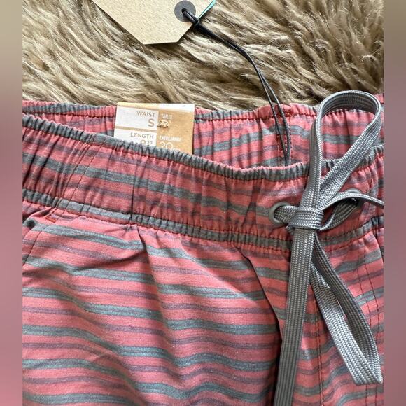 Prana Metric Elastic Waist Stripe Rust Shorts Men’s Small S - Picture 2 of 5